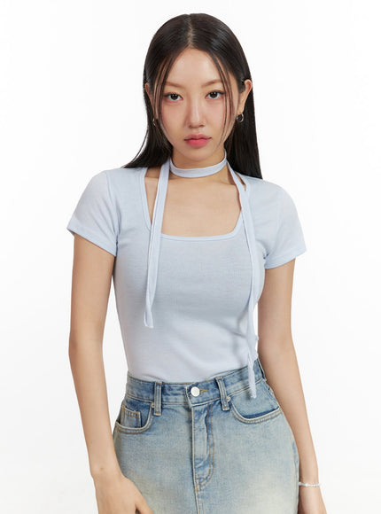 square-neck-slim-fit-tee-with-scarf-ou407