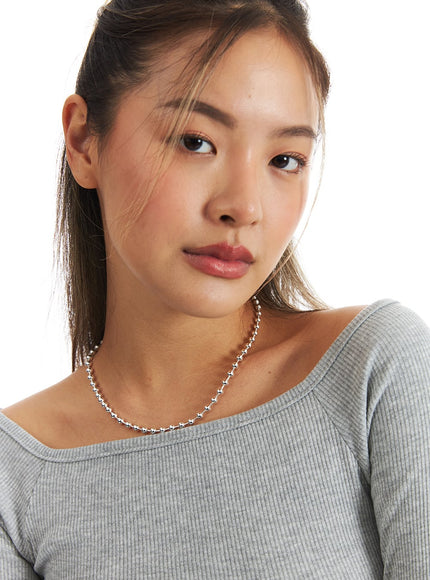 elegant-silver-beaded-choker-co318