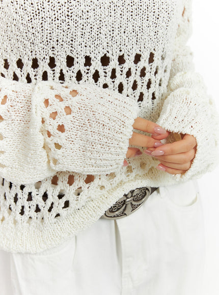 round-neck-hollow-out-knit-sweater-cm408