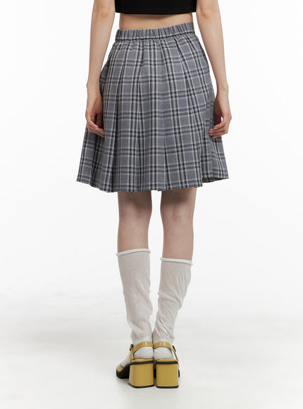 checkered-pleated-midi-skirt-om421