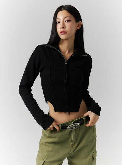 slim-fit-zip-up-knit-top-id306