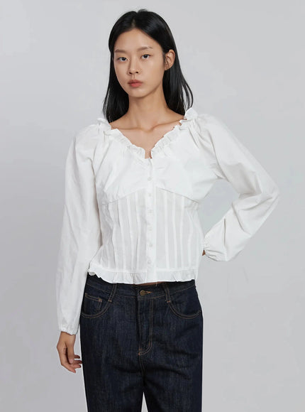 frill-button-up-blouse-id504