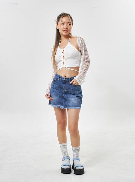 ripped-hem-denim-mini-skirt-cu301