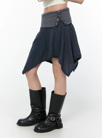 folded-button-flare-mini-skirt-cy515