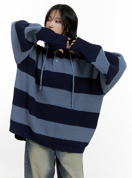 buttoned-stripe-hoodie-sweater-cn408