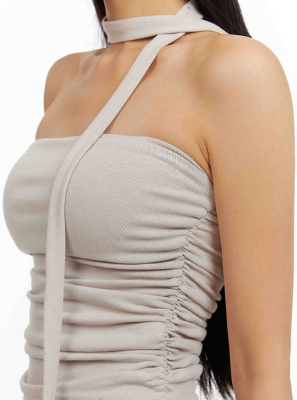 shirred-tube-top-with-scarf-set-iy422