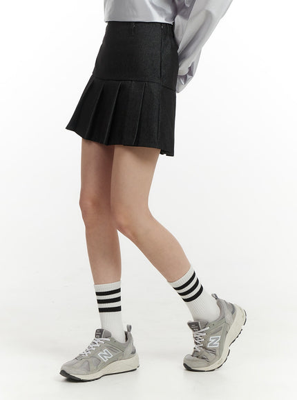 solid-pleated-cotton-mini-skirt-im406