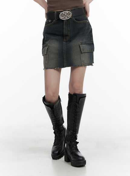 destroyed-hem-cargo-denim-mini-skirt-ca402