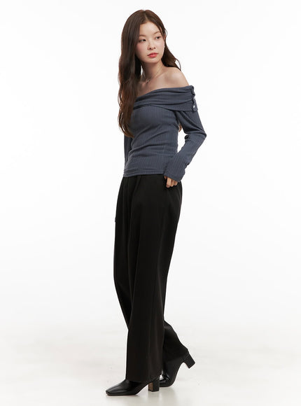 pintuck-solid-wide-fit-trousers-od403