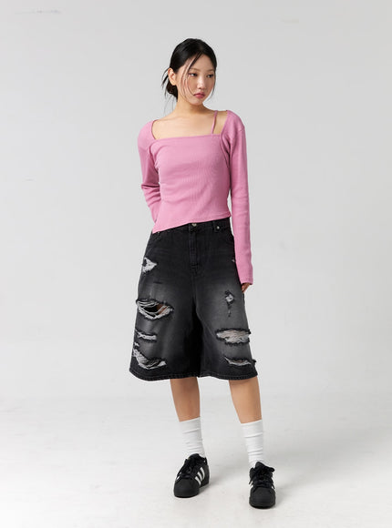 ripped-bermuda-pants-unisex-cg303