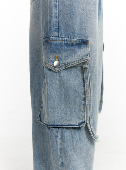 denim-pocket-cargo-wide-leg-jeans-cm407