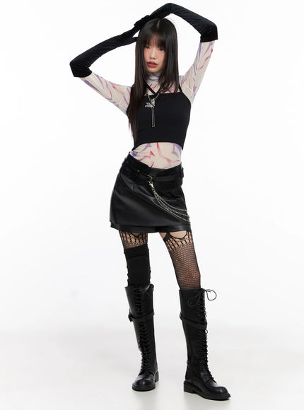 chich-faux-leather-skort-in507