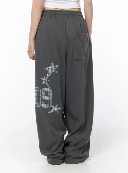 plaid-graphic-wide-leg-sweatpants-cy529