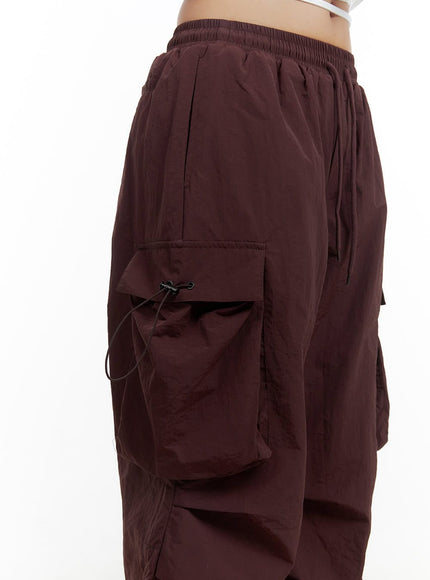 pintuck-nylon-cargo-pants-cg423