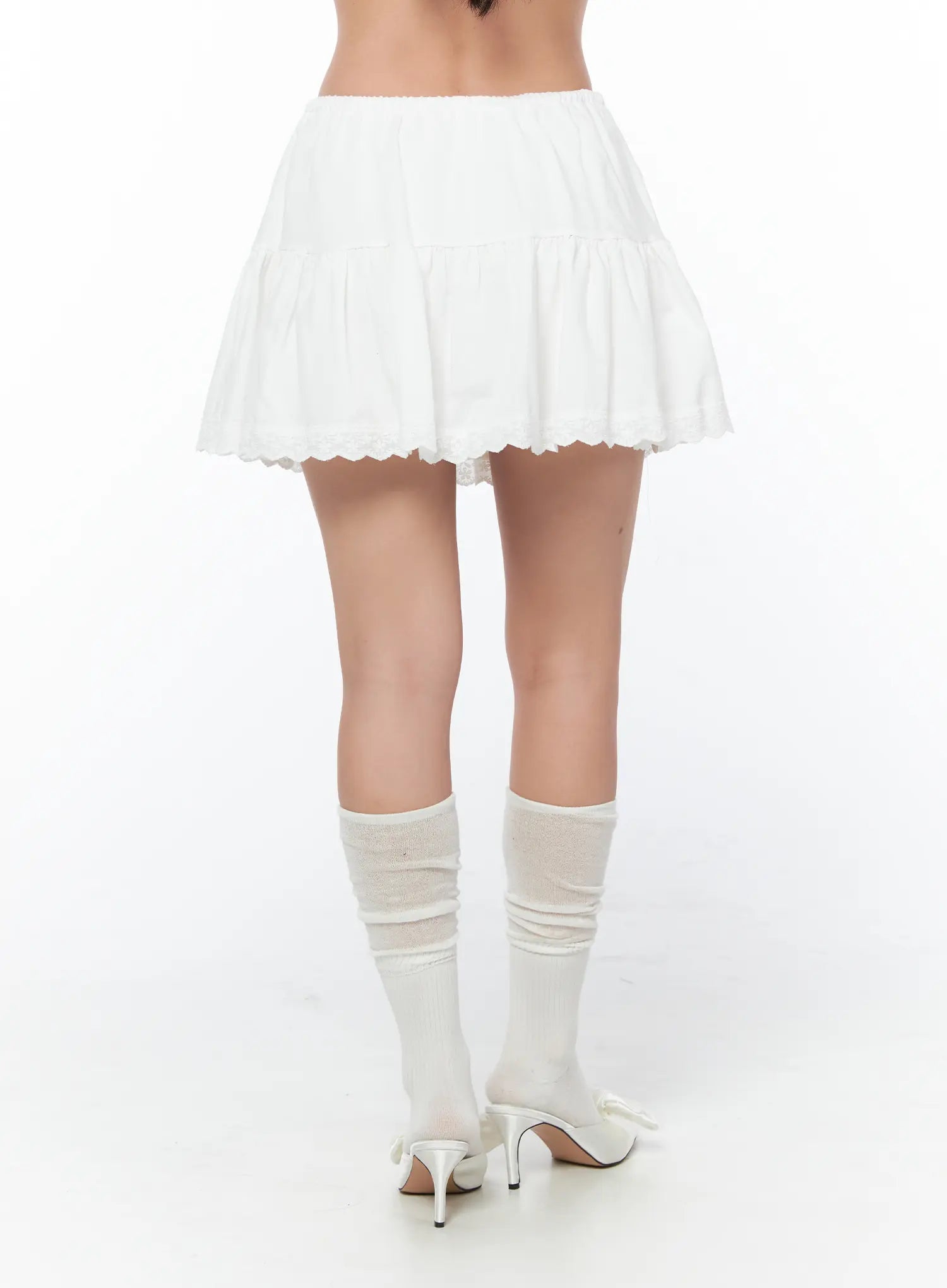 Frill-Trim Mini Skirt CY512 - Romantic style | LEWKIN Frill-Trim Mini Skirt CY512 - Romantic style | LEWKIN