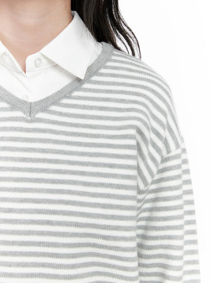 v-neck-striped-knit-sweater-co530