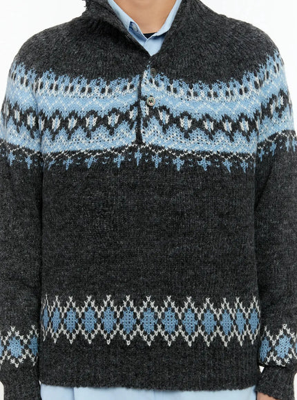 mens-patterned-high-neck-quarter-knit-sweater-in525
