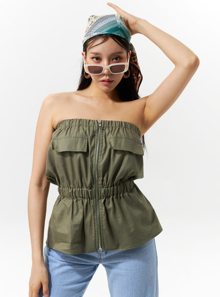 zip-up-sleeveless-top-iu322