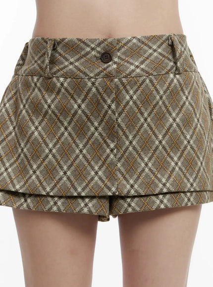 checkered-pleats-skort-ij521