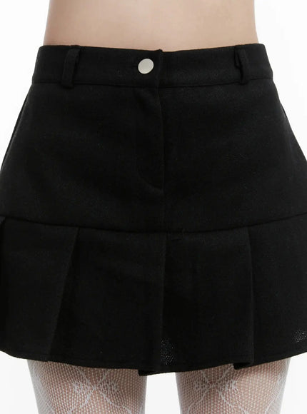 fleece-pleated-mini-skirt-ij516