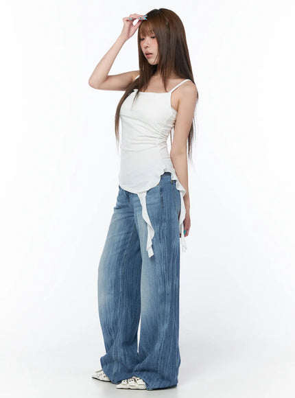 asymmetrical-ruched-sleeveless-top-cy529