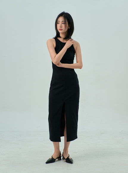 Slit Sleeveless Maxi Dress OY310