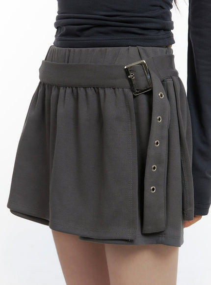 cotton-buckle-mini-skirt-co410