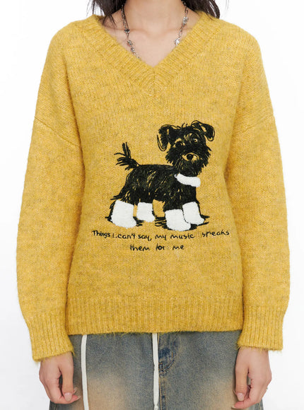 graphic-v-neck-knit-sweater-co507