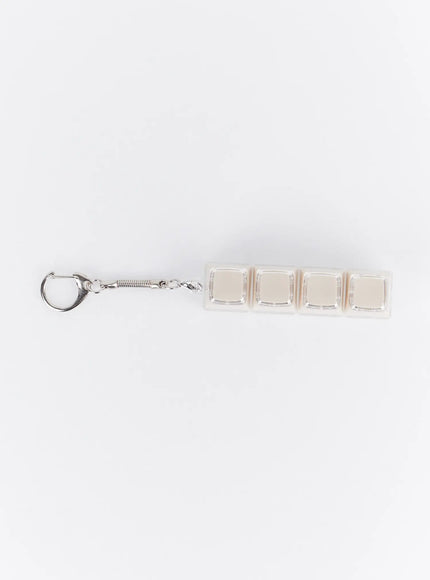 pastel-block-4-keycap-keychain-ia524 / Beige