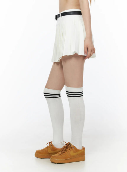 belted-pleated-mini-skirt-cu511
