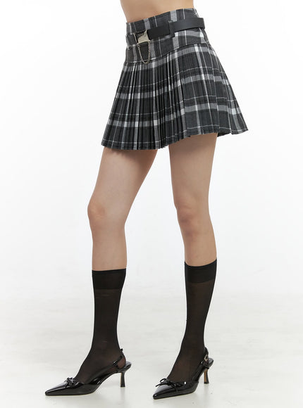 pleated-check-mini-skirt-set-os410