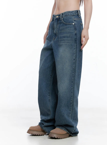 Amalia Wide Leg Vintage Washed Jeans CG529 - Acubi style | LEWKIN Amalia Wide Leg Vintage Washed Jeans CG529 - Acubi style | LEWKIN