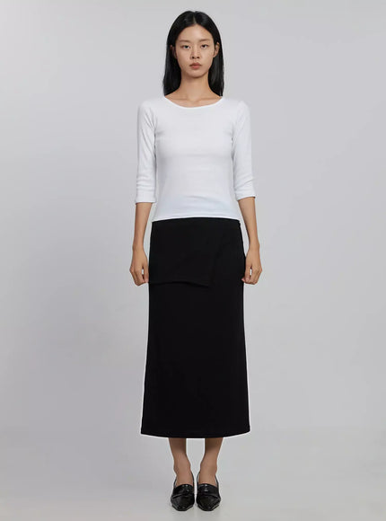 quarter-sleeve-round-neck-top-id516