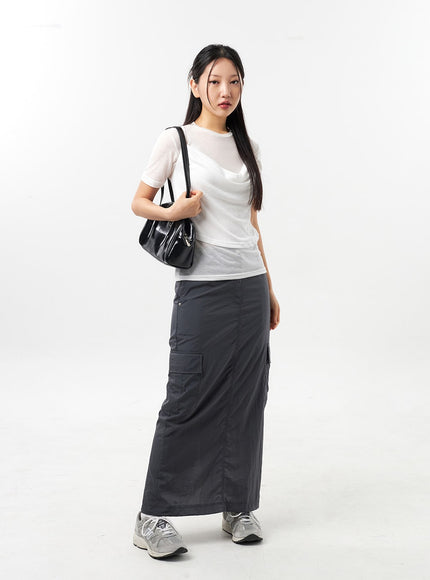 nylon-cargo-maxi-skirt-cu308