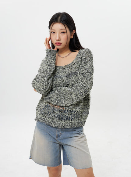 Ripped Sweater IY312