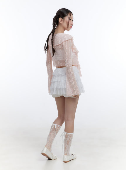 frill-lace-mini-skirt-cg413