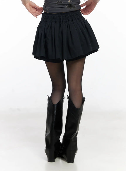 chic-pleated-mini-skort-with-elastic-waistband-cj526