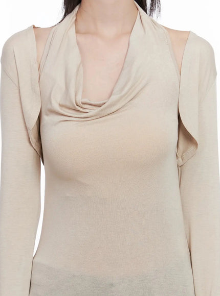 cowl-neck-top-bolero-set-is508