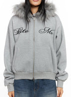 Oversized Fur Zip-Up Hoodie CO529 - Acubi style | LEWKIN