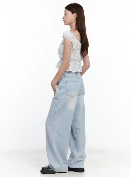 Polka Dot Sleeveless Blouse IU526