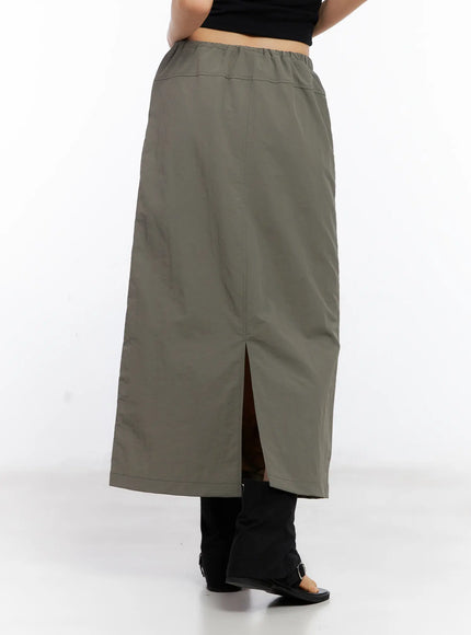nylon-drawstring-maxi-skirt-cl530