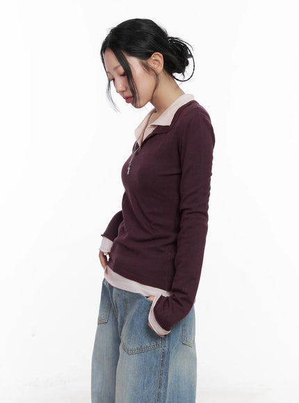 v-neck-collar-long-sleeve-top-cn514