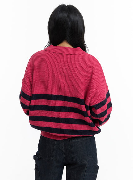 contrasting-collar-knit-sweater-om408