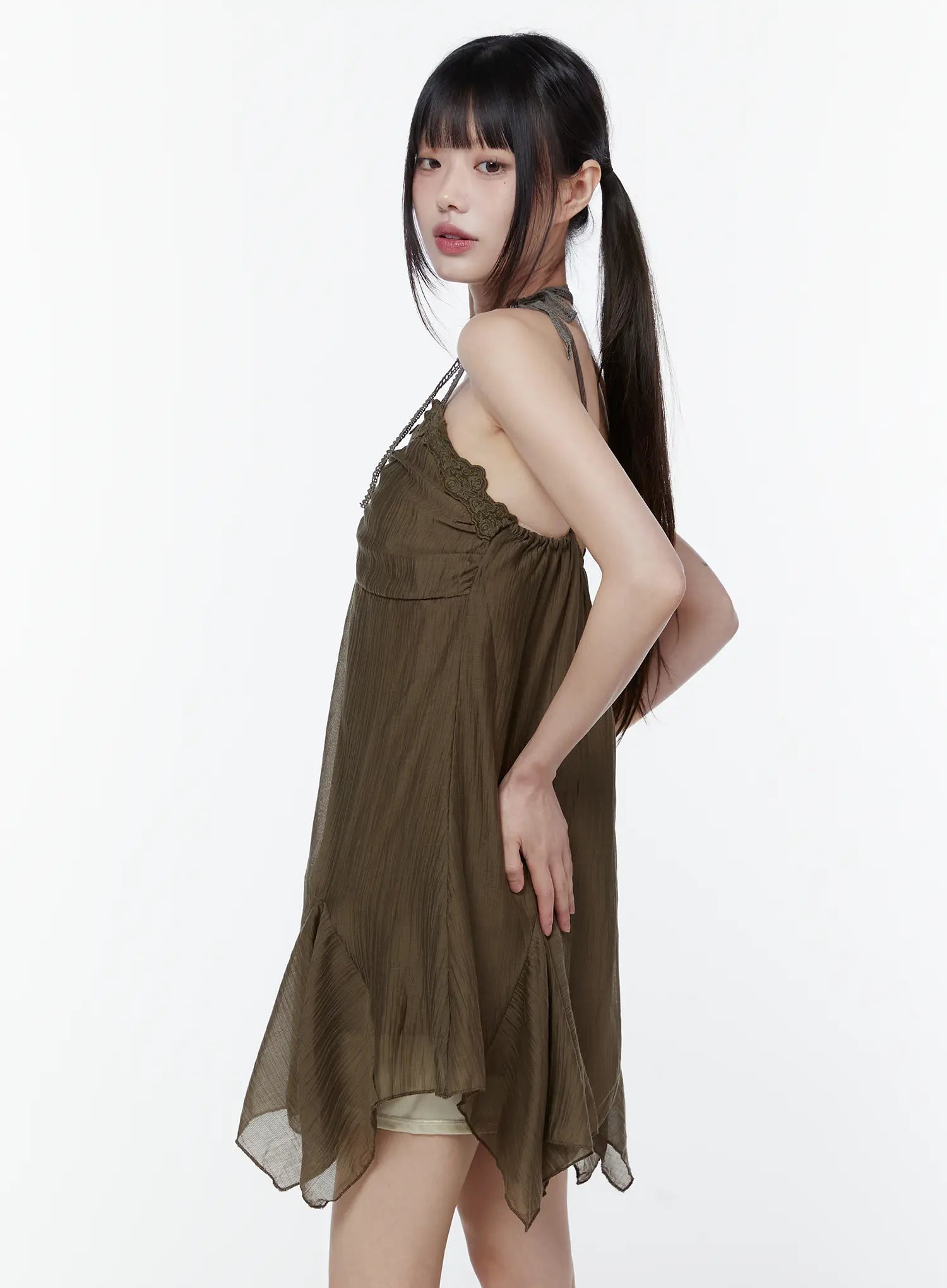 shirred-asymmetrical-sleeveless-dress-cu508