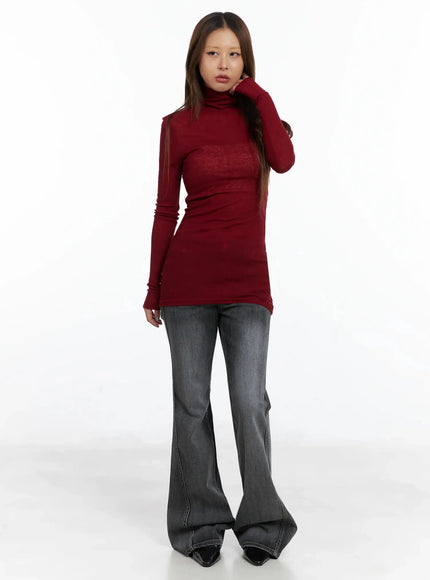 slim-fit-thumbhole-turtleneck-top-id503