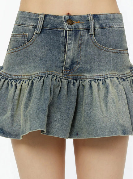 frill-hem-denim-mini-skirt-cu515