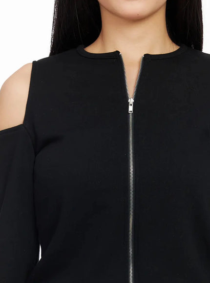 chic-shoulder-cut-out-zip-up-top-ia507