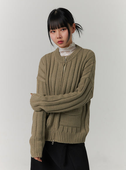 ribbed-pocket-zip-up-knit-sweater-cj422