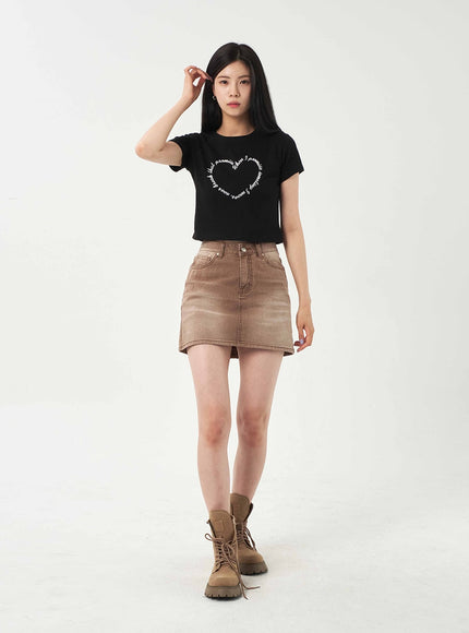 High Waist Mini Skirt OY303