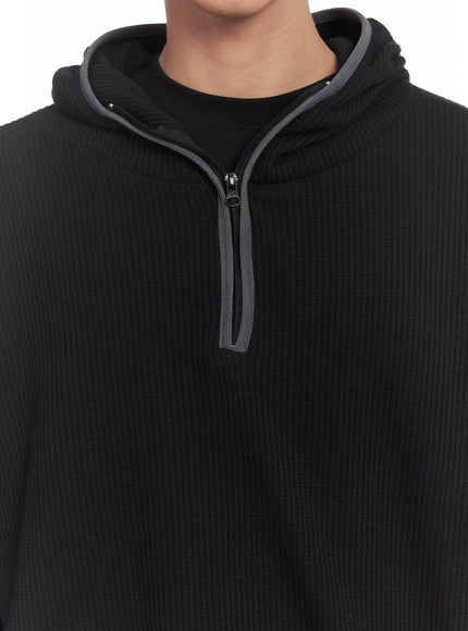 mens-half-zip-waffle-knit-hoodie-im519